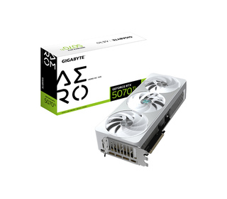 GIGABYTE GeForce RTX 5070 Ti AERO OC 16G Carte Graphique - 16 Go GDDR7, 256 bits, PCI-E 5.0, 2588 MHz Core Clock, 3 x DP 2.1a, 1